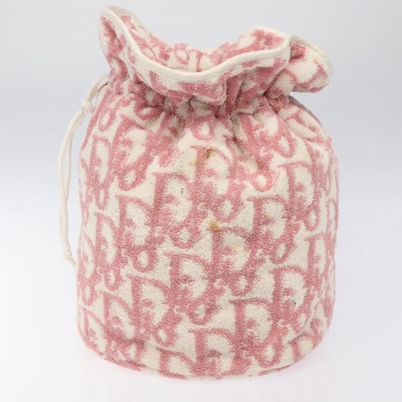 DIOR Pile Trotter Hand Bag Pink White - Picture 4 of 11